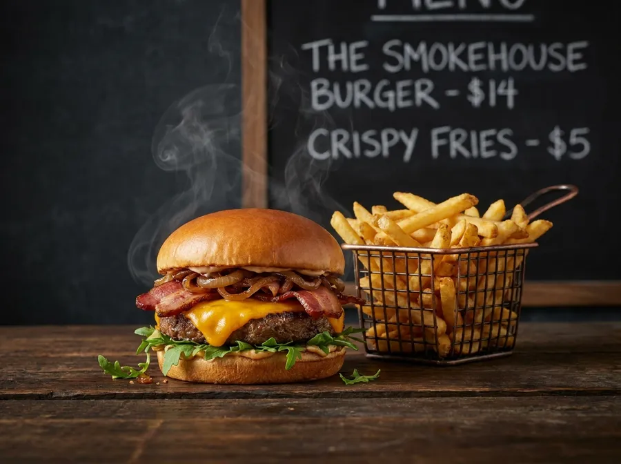 Hang Burger sürpriz kutusu: burger ve patates kızartması